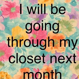 Going through my closet and donating some items